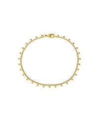 By Adina Eden Solid Dangling Discs Cuban Link Bracelet