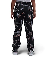 Jordan Big Girls 23 Throwback Graphic Logo Fleece Pants