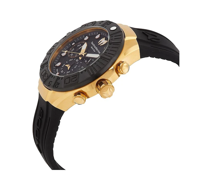 Technomarine Men's Tm-523012 Reef Quartz Chronograph Black Dial Watch