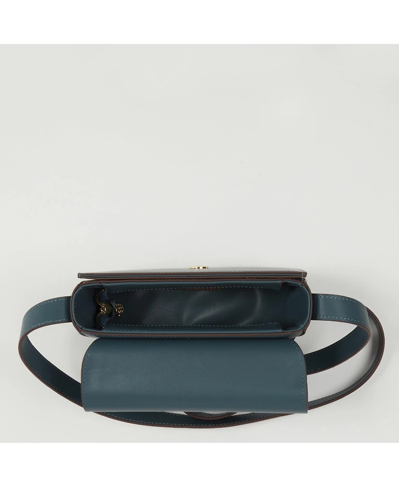 Small Leather Saddle Crossbody Bag