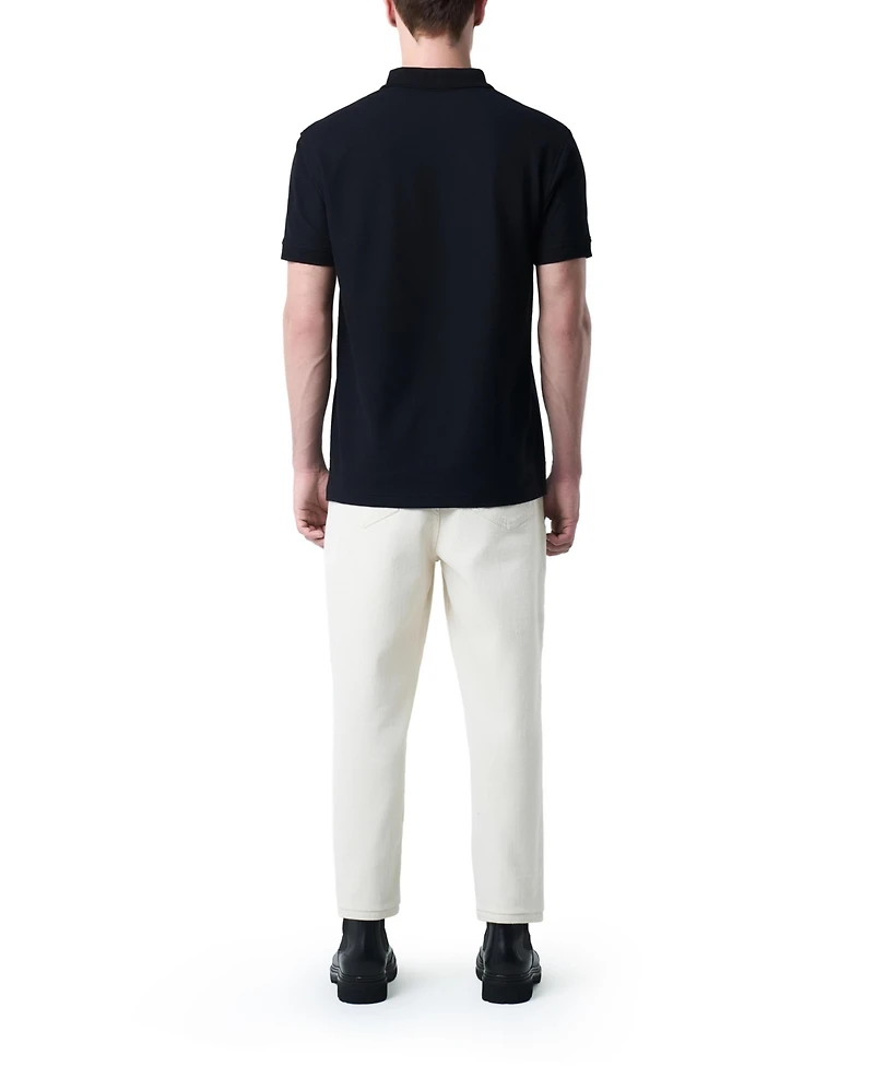 Velez Men's semi-fit polo shirt with jacquard detail