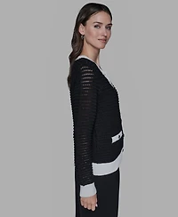 Karl Lagerfeld Paris Women's Button-Front Cardigan