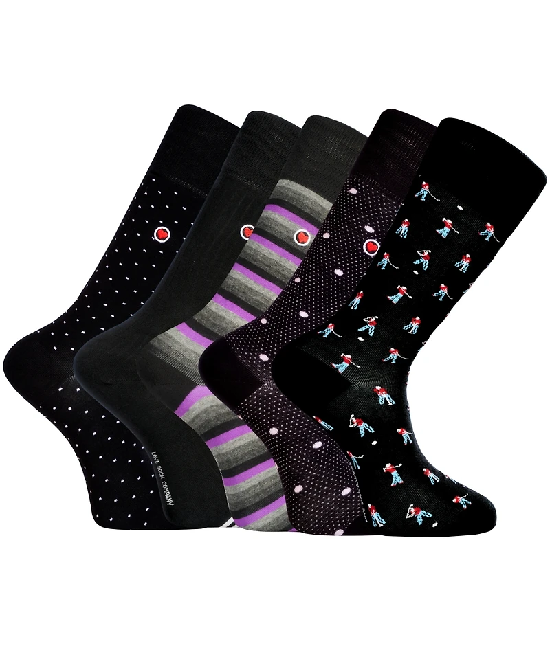 Love Sock Company Men's Scottsdale Bundle Socks, 5-Pack