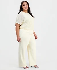Anne Klein Plus Size Pull-On Flap-Pocket Pants