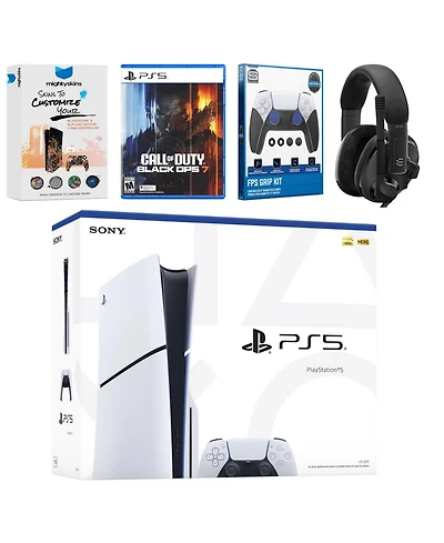 Sony PlayStation 5 Slim Disc Bundle with Call of Duty Black Ops 7, Epos Headset, Fps Grip Kit and MightySkins Code