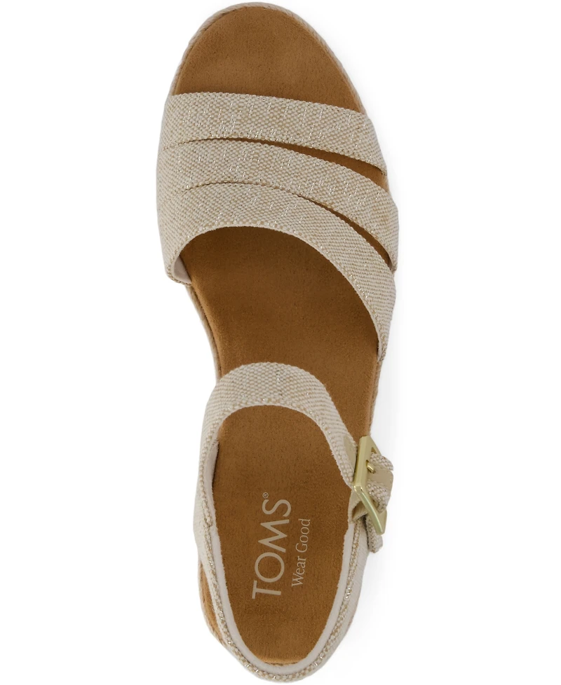 Toms Women's Julia Open Toe Wedge Sandals