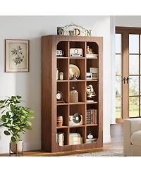 Tribesigns 70.8-Inch Tall Kitchen Pantry, Rustic Cube Cabinet with 15 Open Shelves