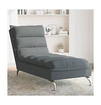 vidaXL Chaise Lounge Dark Grey
