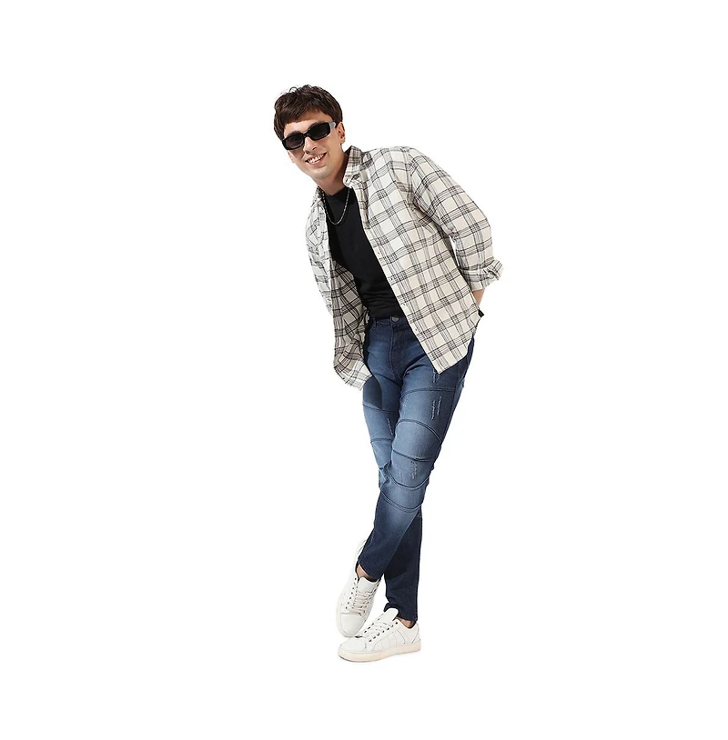 Campus Sutra Men's Multicolour Checkered Regular Fit Casual Shirt