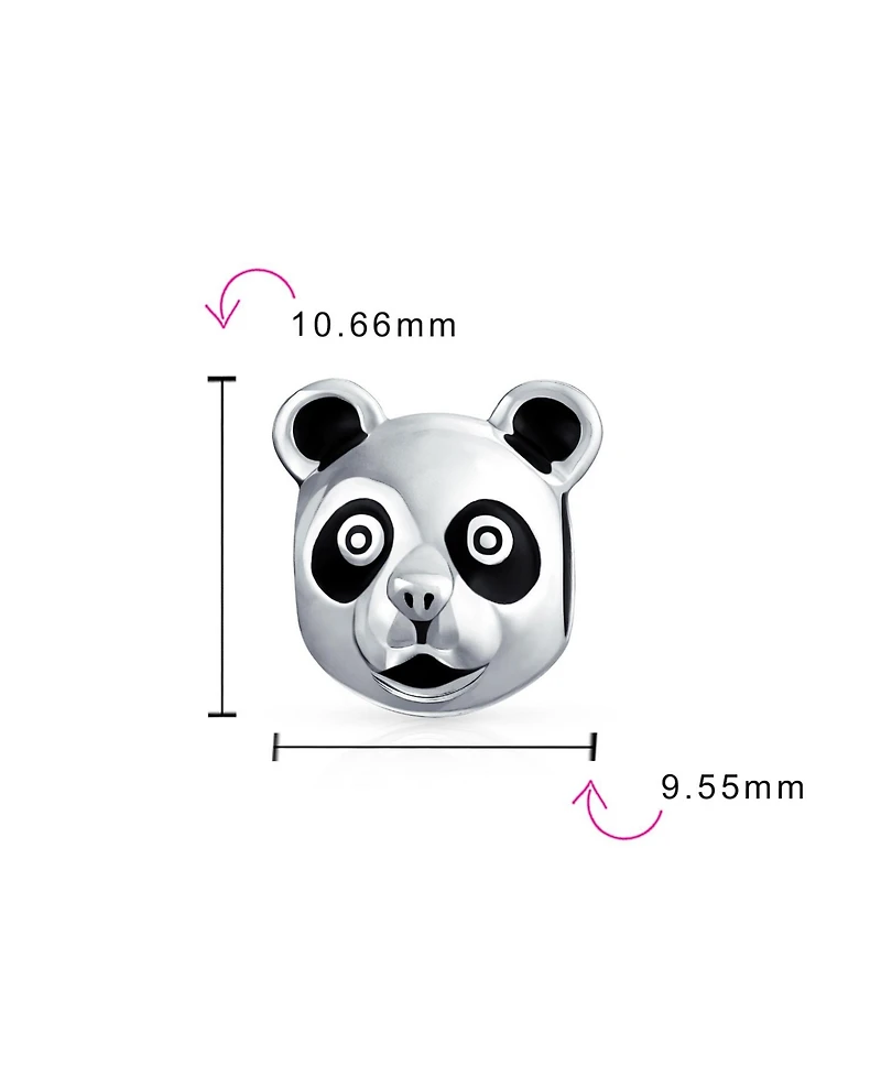 Bling Jewelry Two-Tone Sterling Silver Koala Panda Charm Bead Set of 2 Fits European Bracelet Jewelry