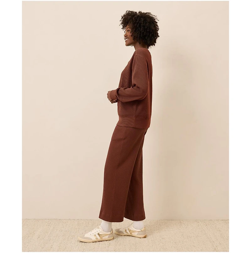 Pact Women's Thermal Waffle Wide Leg Pant