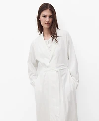 Mango Women's Embroidery Detail Cotton Gown