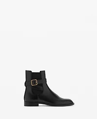 Mango Women's Elastic Panel And Buckle Ankle Boots