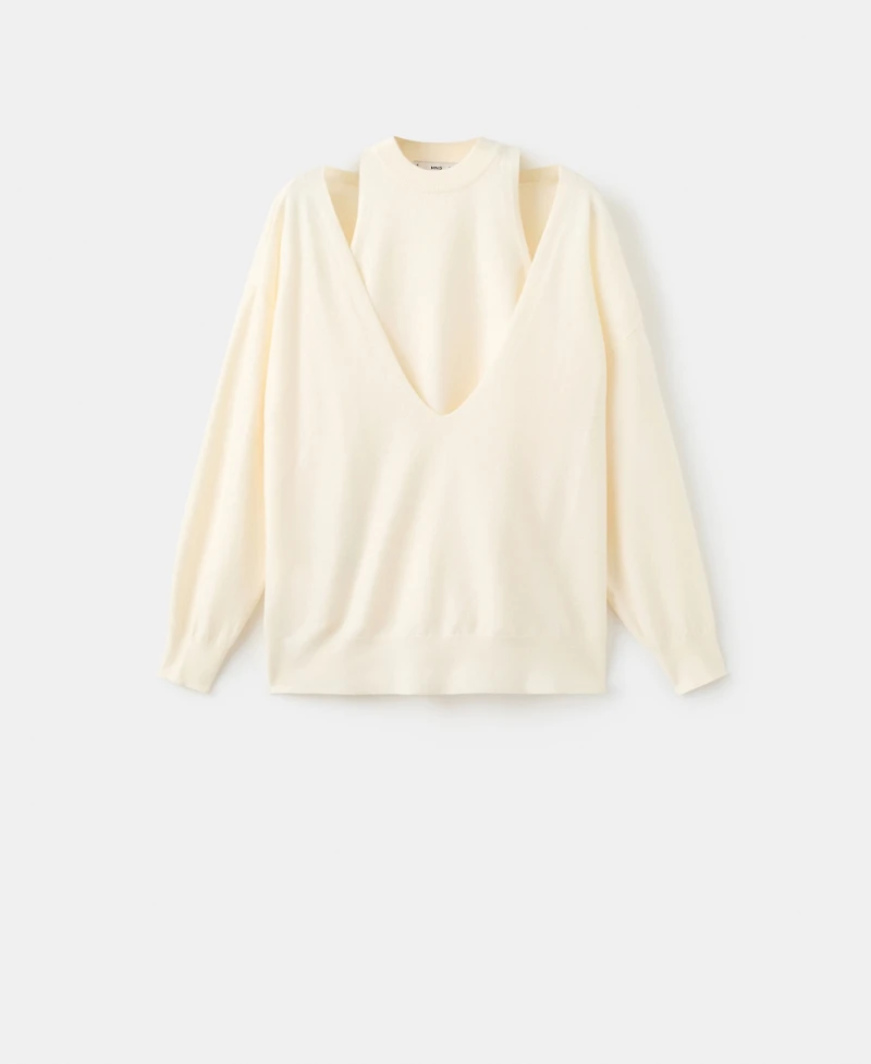 Mango Women's Oversized Combined Sweater