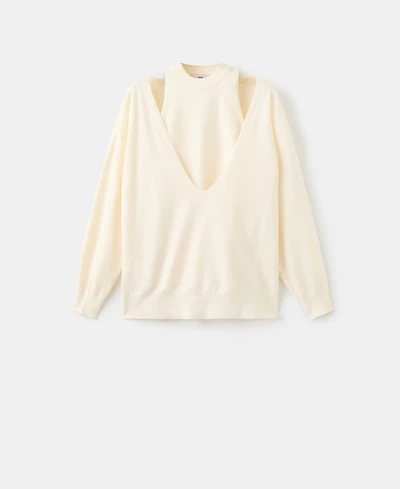 Mango Women's Oversized Combined Sweater
