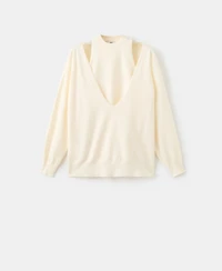 Mango Women's Oversized Combined Sweater