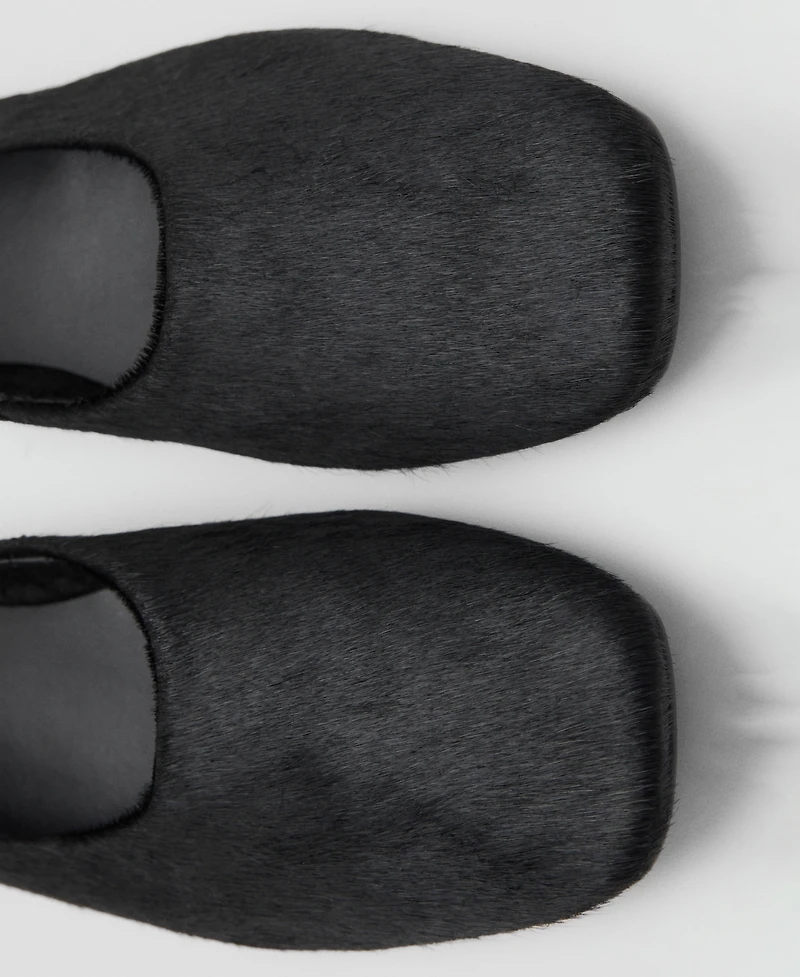 Mango Women's Leather And Fur-Effect Shoes