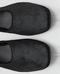 Mango Women's Leather And Fur-Effect Shoes