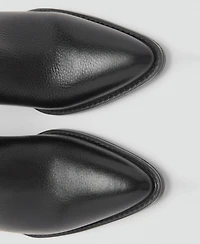 Mango Women's Leather Pointed Ankle Boots