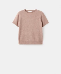 Mango Women's Short-Sleeved Lurex Sweater