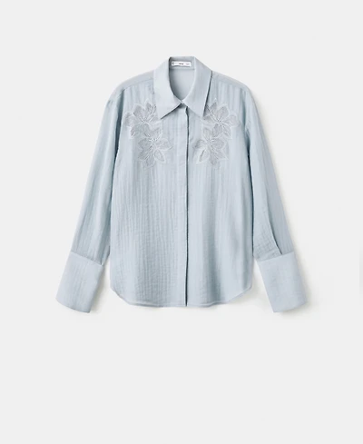 Mango Women's Embroidered Lyocell Blouse