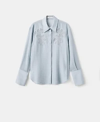 Mango Women's Embroidered Lyocell Blouse