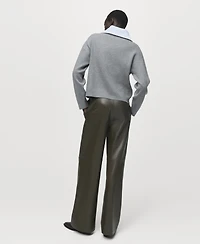 Mango Women's Turtleneck Zip Sweater