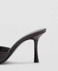 Mango Women's Patent Leather High-Heeled Sandals