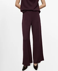 Mango Women's Seam-Detail Straight-Fit Pants
