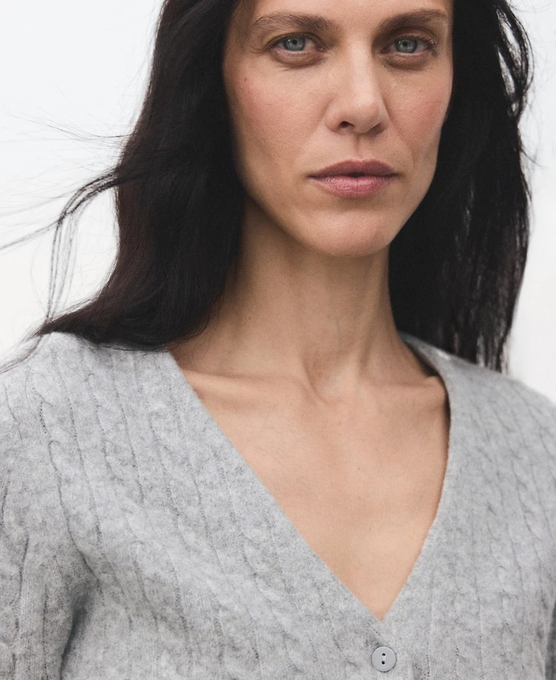 Mango Women's Knitted Braided Cardigan