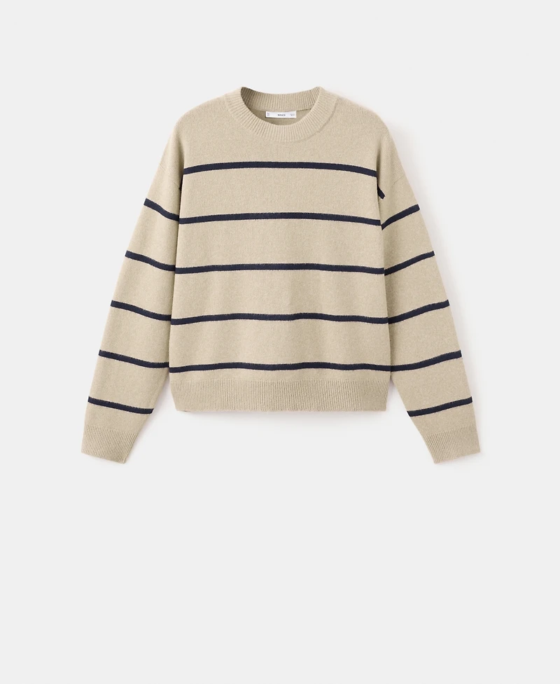 Mango Women's Knit Striped Sweater