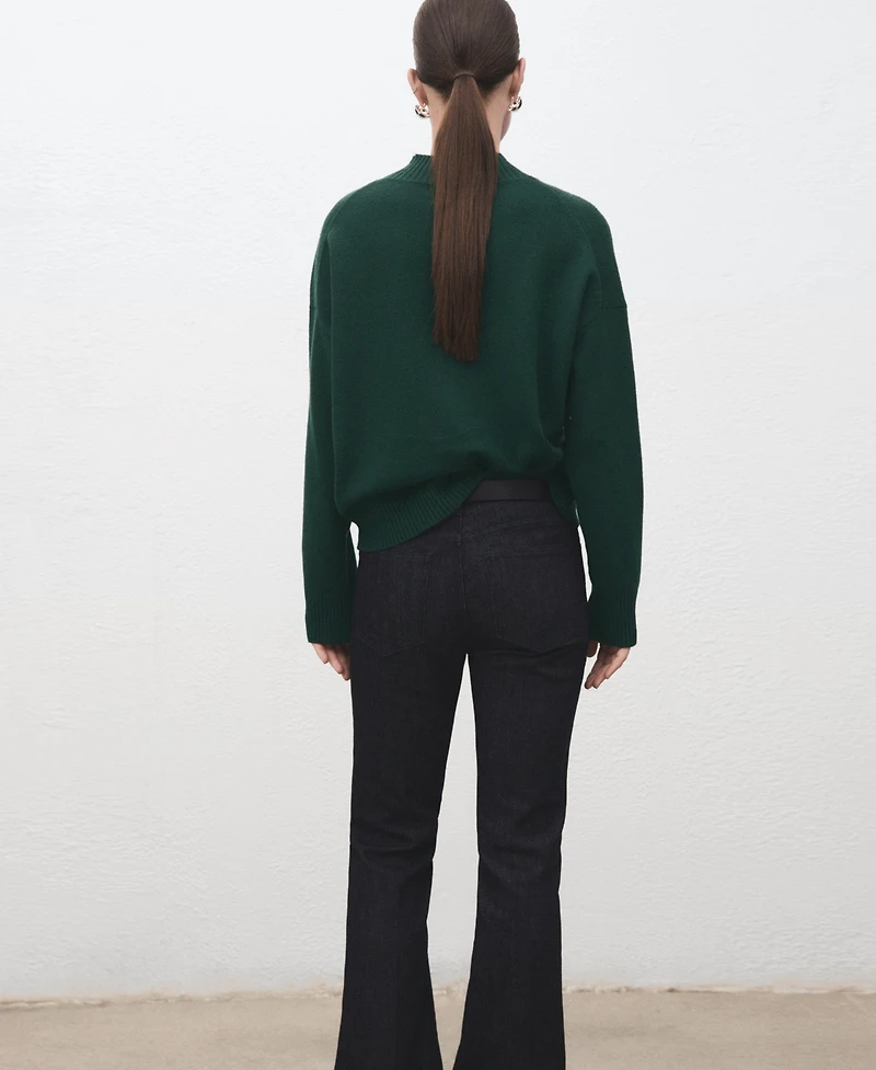 Mango Women's Ribbed Perkins Neck Sweater