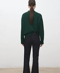 Mango Women's Ribbed Perkins Neck Sweater