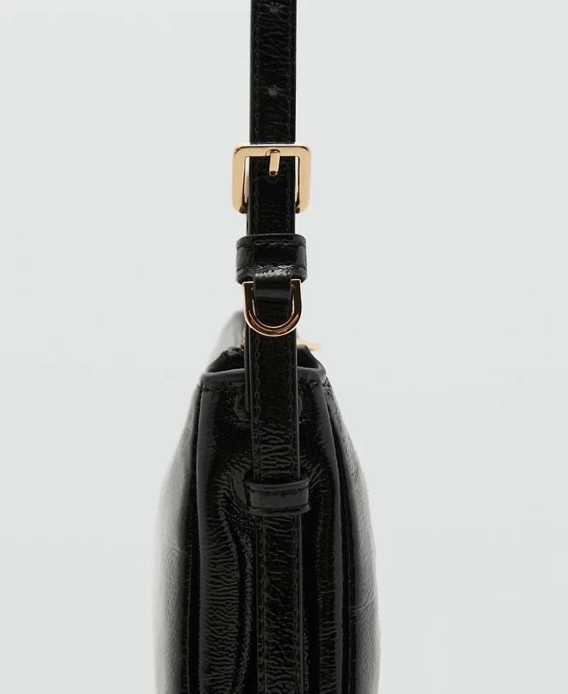 Mango Women's Shiny Shoulder Bag
