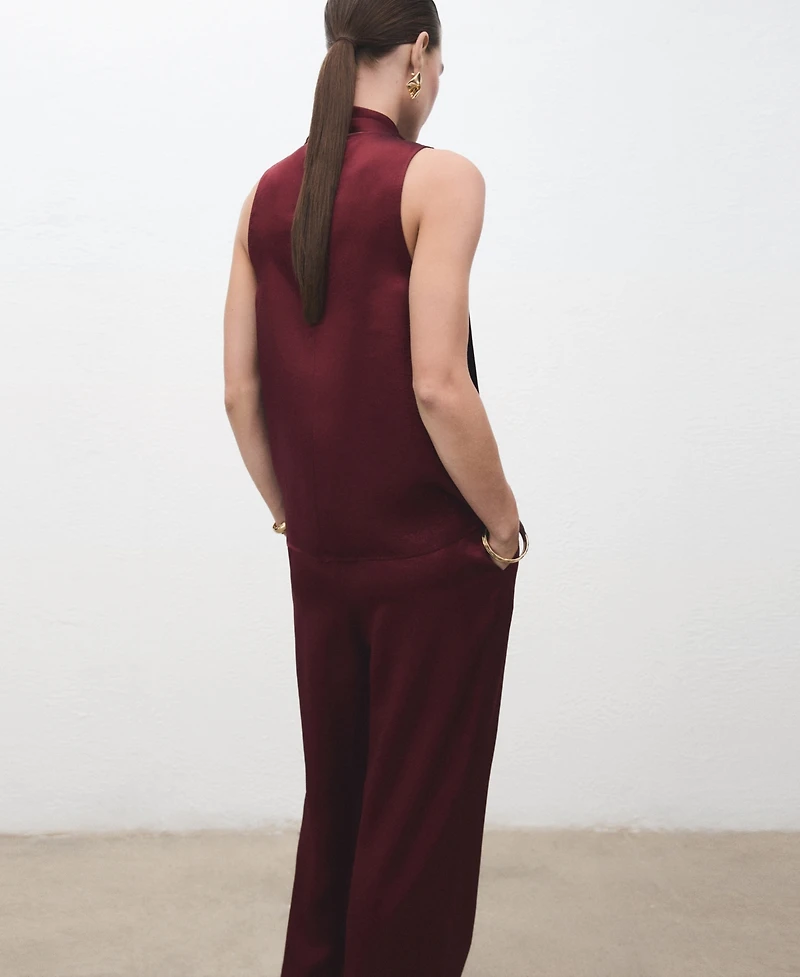 Mango Women's Foulard Satin Blouse