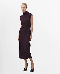 Mango Women's Turtleneck Wrap Dress