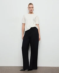 Mango Women's Short-Sleeved Sequin Sweater