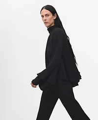 Mango Women's Flared Sleeves And Ruffles Blouse