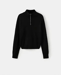 Mango Women's Perkins-Neck Button Sweater
