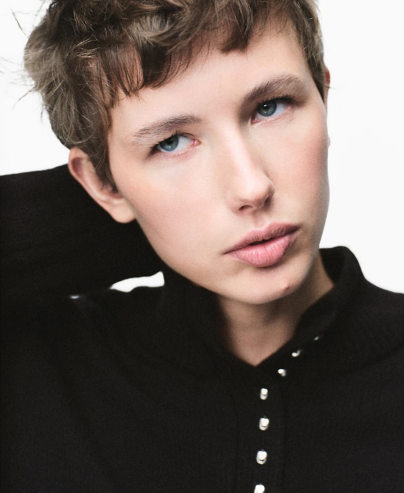 Mango Women's Perkins-Neck Button Sweater