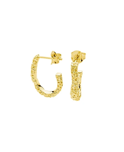 Lucy Quartermaine Half Hula Hoop Earrings in Gold Vermeil