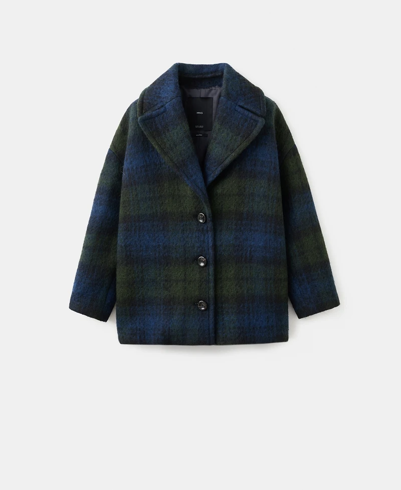 Mango Women's Oversized Check Coat