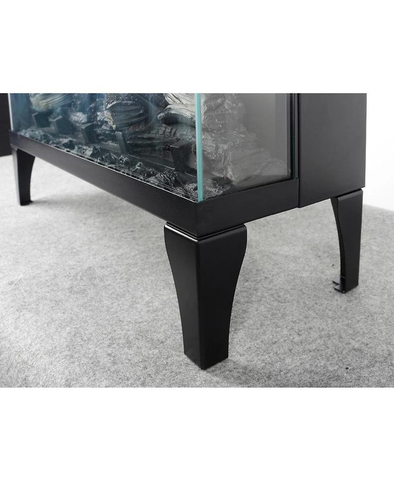 Flynama 24 inch three sided glass electric fireplace with feet