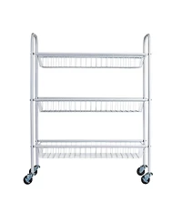 Household Essentials 3-Tier Slim Storage Cart, White