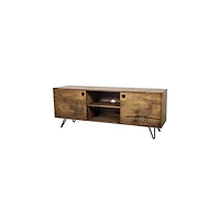 Porter Designs Alpine Solid Wood Tv Stand, Natural