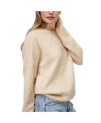 Bellemere New York Women Brushed Silk Cashmere Crew-Neck Sweater