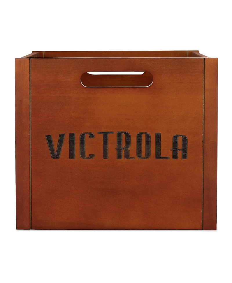 Victrola Wooden Vinyl Record Crate