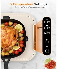Cowsar Warming Mat for Food, Electric Food Warming Mat, Fast Full-Surface Heating, 3 Temp Settings, Portable Rollable Food Warmer for Gatherings