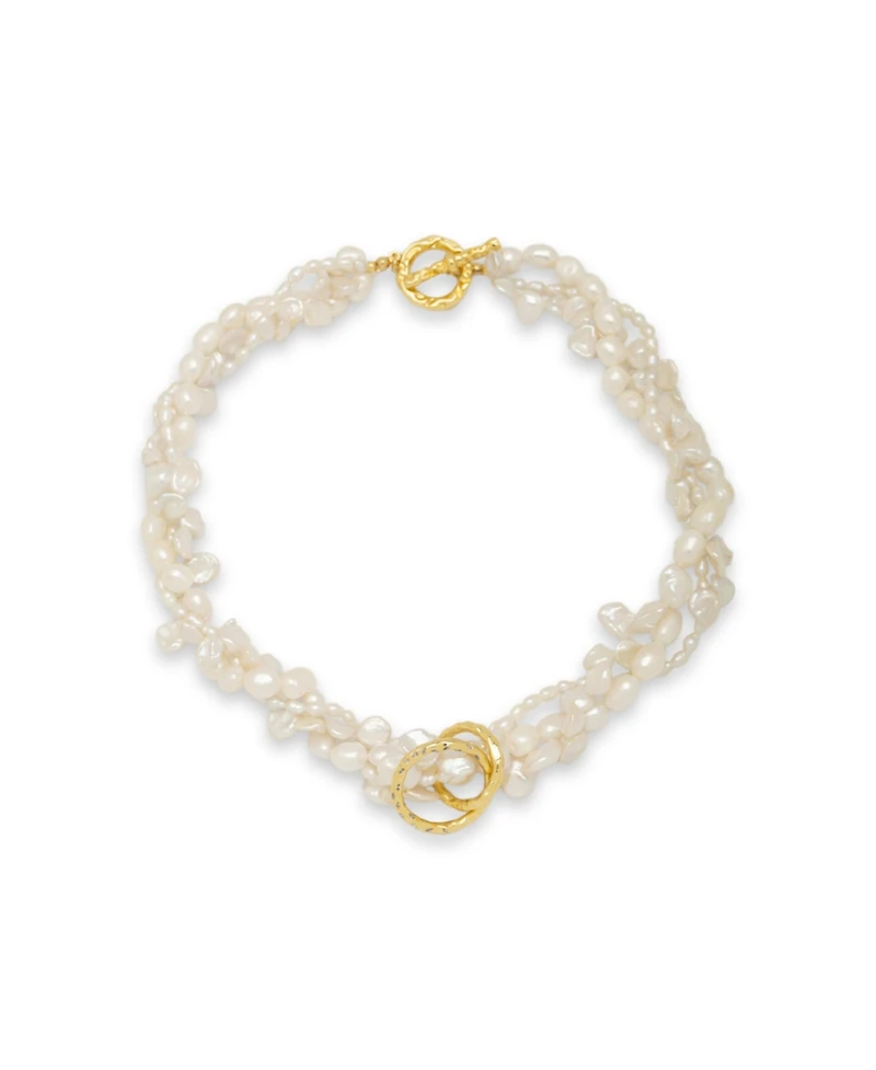 Classicharms Nina Multi-Strand Baroque Pearl Choker Necklace