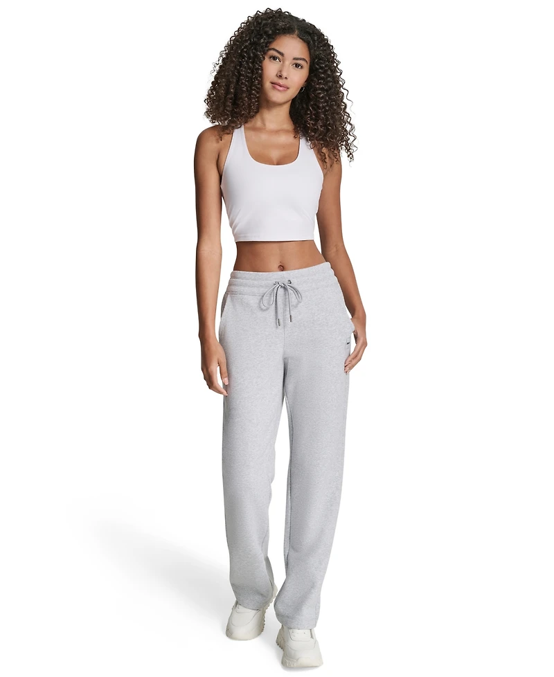 Dkny Sport Women's Tonal Logo Patch Relaxed Fit Track Pants